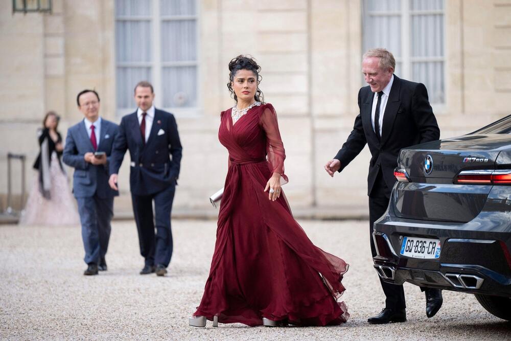 Selma Hajek sa suprugom u poseti francuskom predsedniku