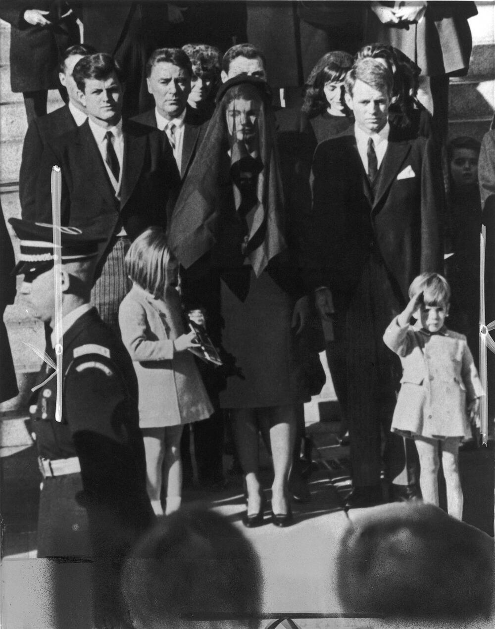 Džeki i Robert Kenedi na sahrani Džona F. Kenedija