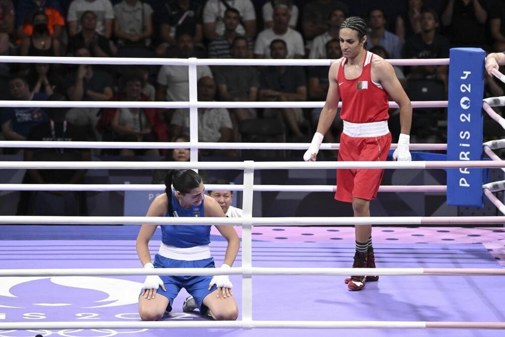 Anđela Karini i Iman Helif u ringu na Olimpijskim igrama u Parizu