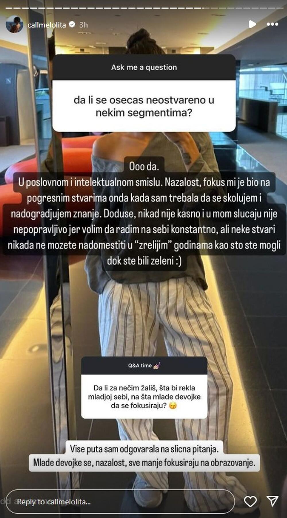 Jovana (Švonja) Đorđević otvoreno je odgovarala na pitanja pratilaca na Instagramu