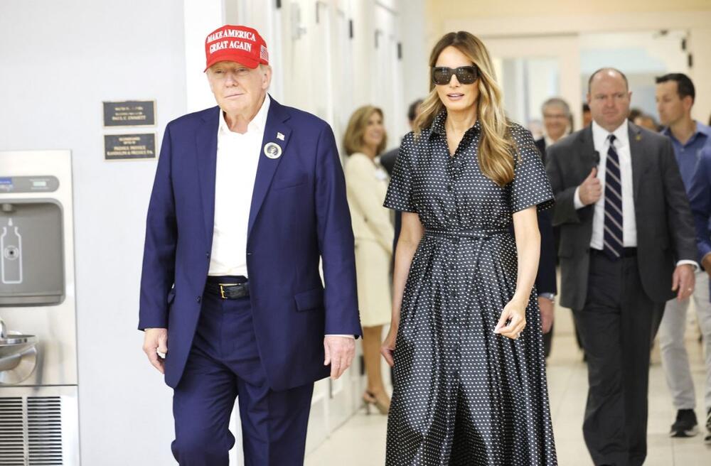 Donald i Melanija Tramp na glasanju