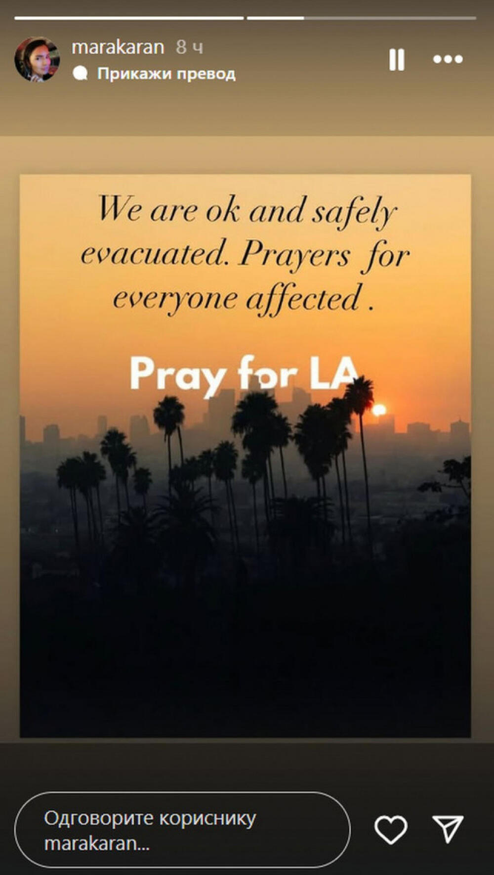 MARIJA KARAN EVAKUISANA IZ SVOG DOMA U LOS ANĐELESU