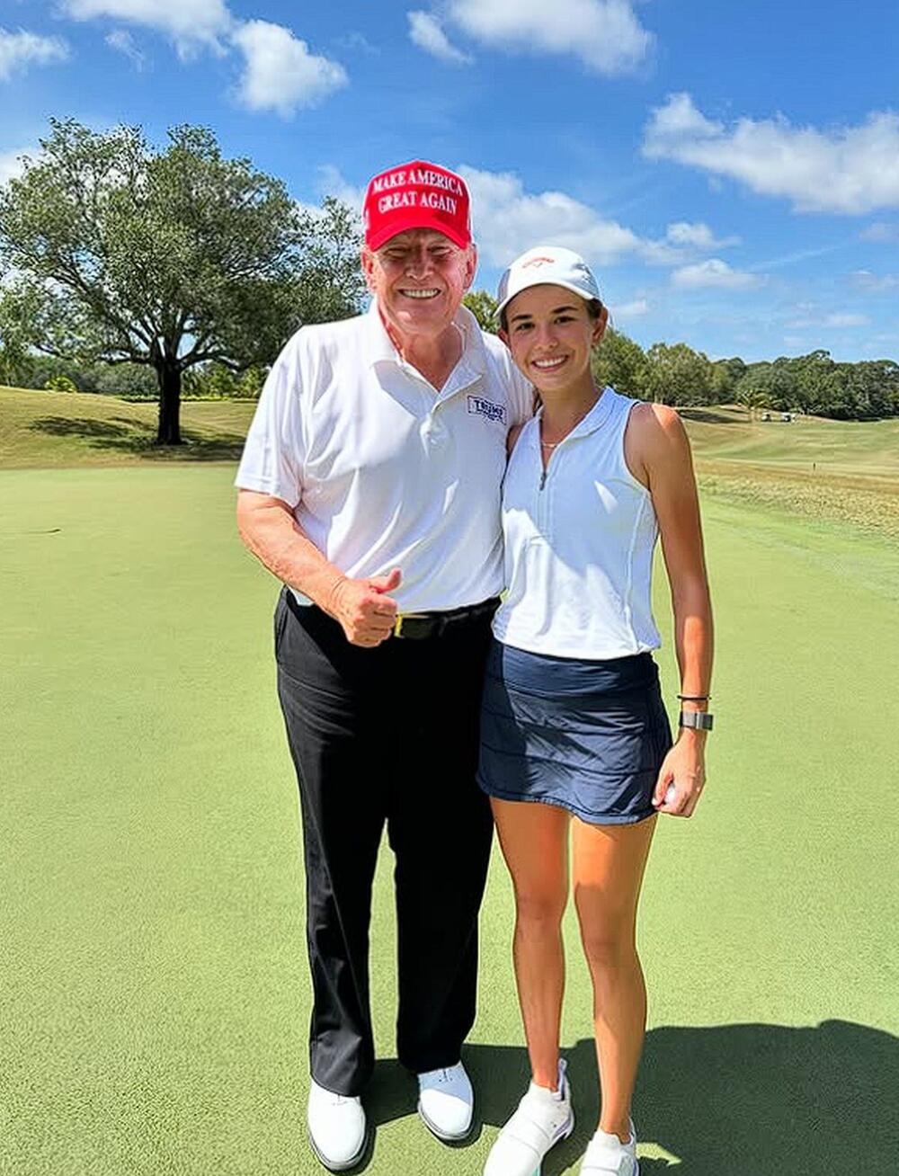 Kai Tramp planira da postane profesinalna golferka i često trenira sa svojim dedom Donaldom, novim predsednikom Amerike