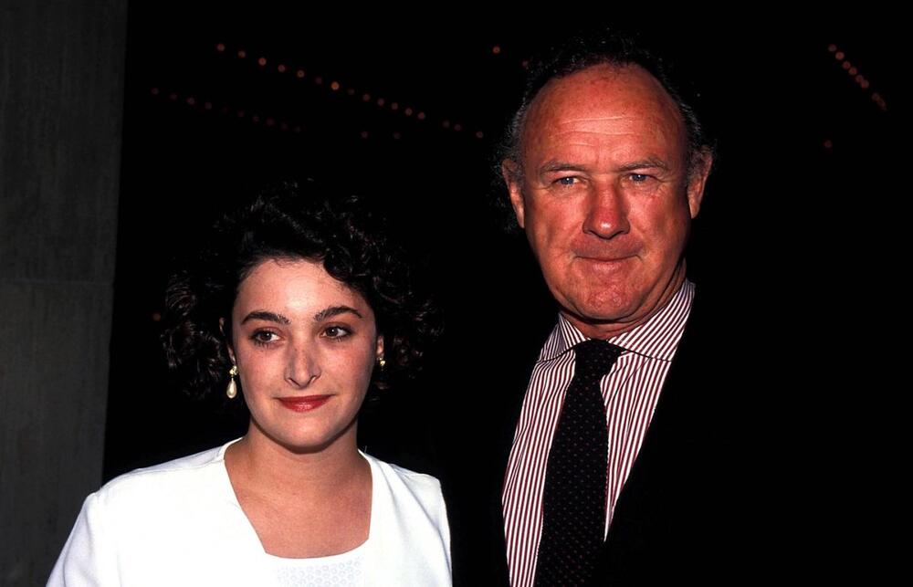 Džin Hekman sa ćerkom Lesli En Hekman 1991. godine