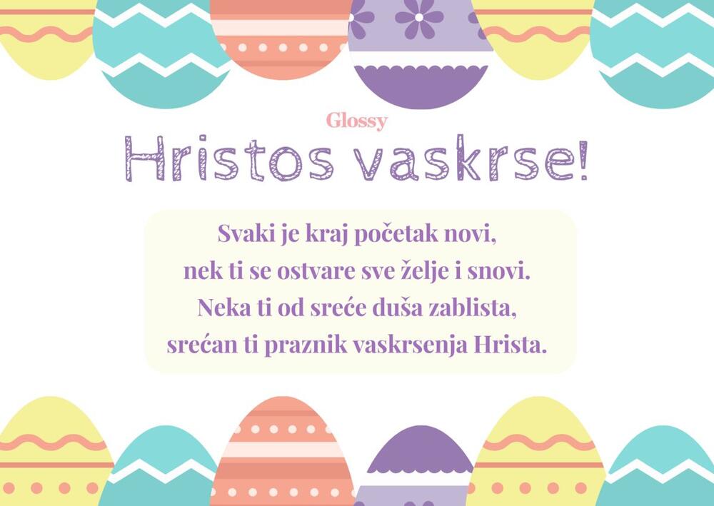 Čestitka za Uskrs 2026, sa slikom i stihovima