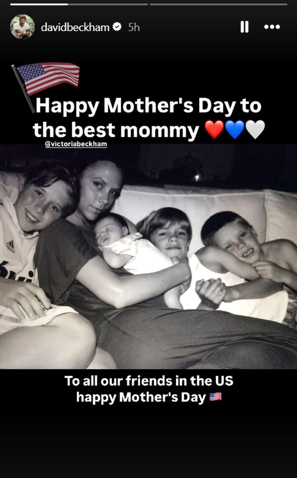 Viktorija Bekam, Čestitka