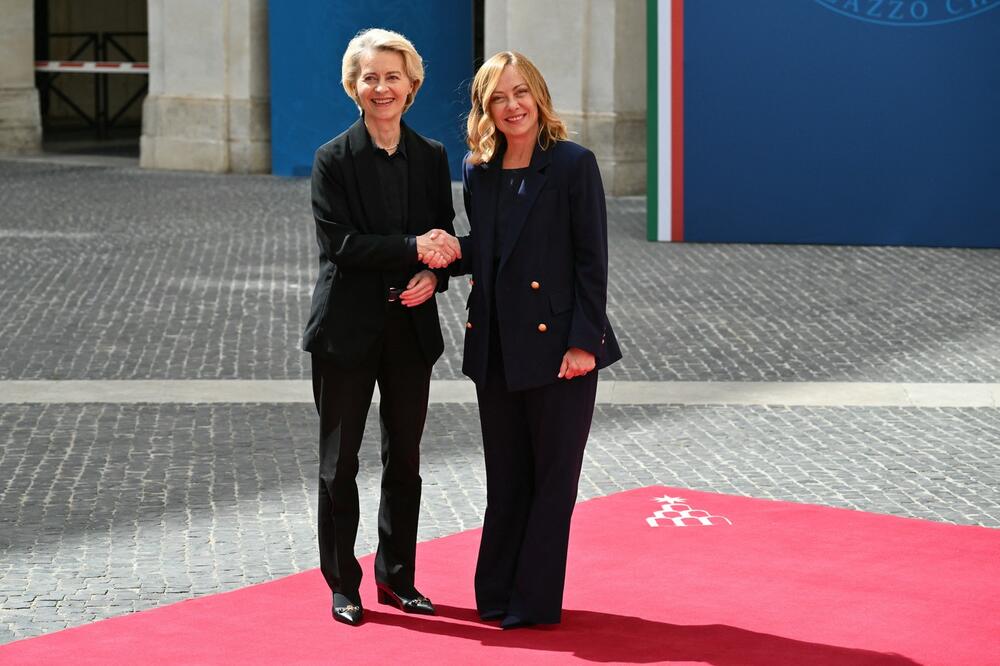 Đorđa Meloni na ustoličenju pape Lava XIV