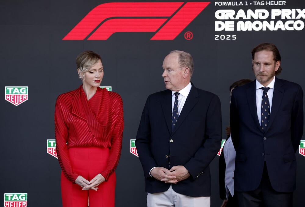 Princeza Šarlin i princ Albert od Monaka na trci Formule 1