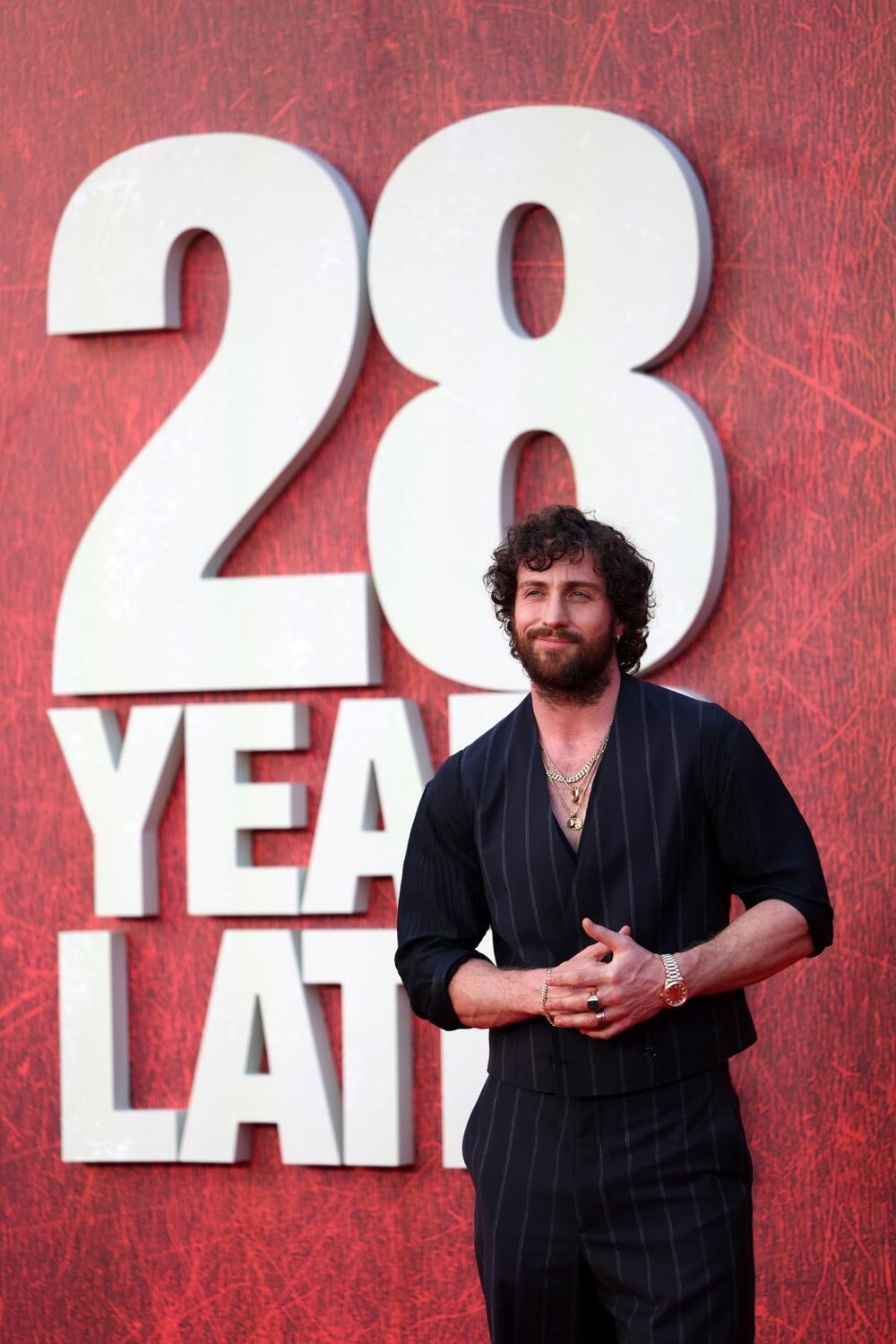 Aron  Tejlor-Džonson na premijeri filma "28 godina kasnije"