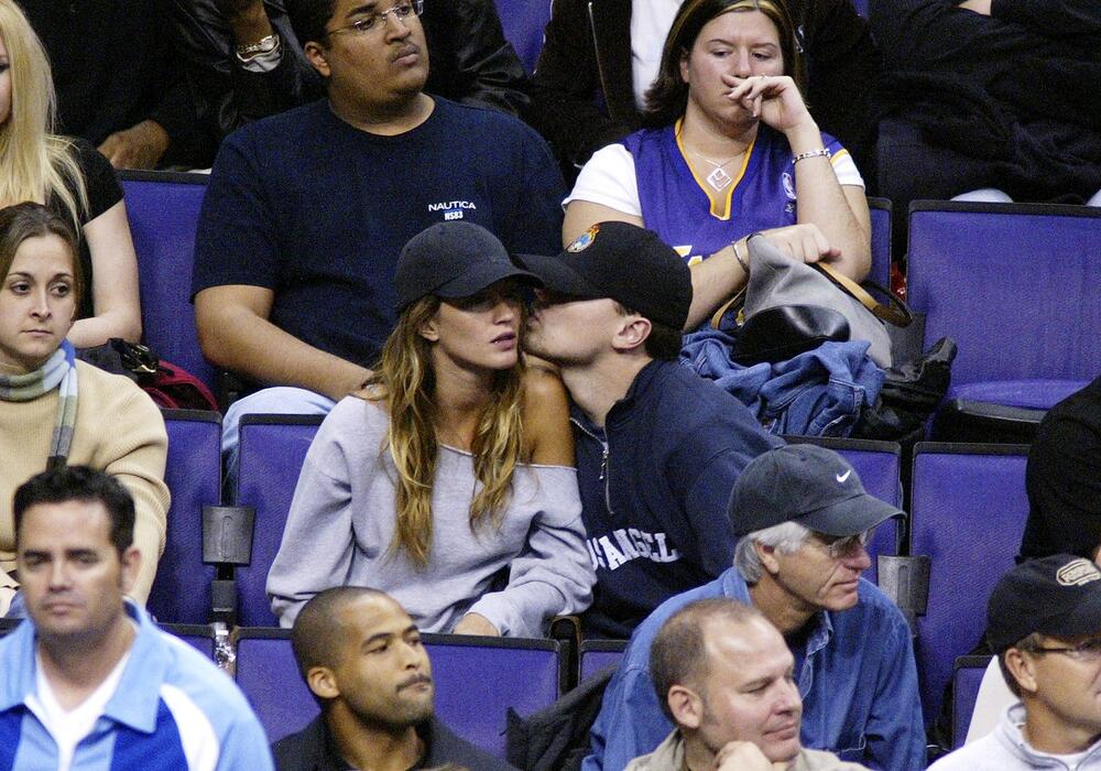 Žizel Bundšen i Leonardo Dikaprio na NBA utakmici