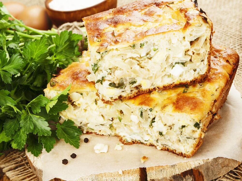 Domaća kolokitopita sa tikvicama i sirom, bez kora