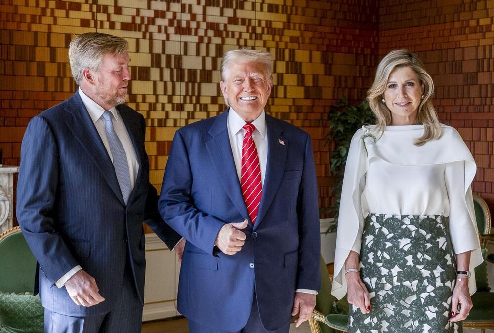 Kralj Vilem-Aleksander i kraljica Maksima s Donaldom Trampom u Hagu