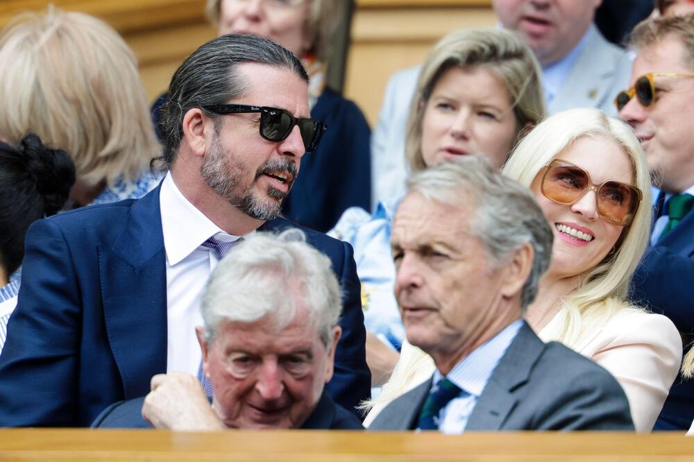 Dejv Grol na Vimbldonu sa suprugom Džordin Blam