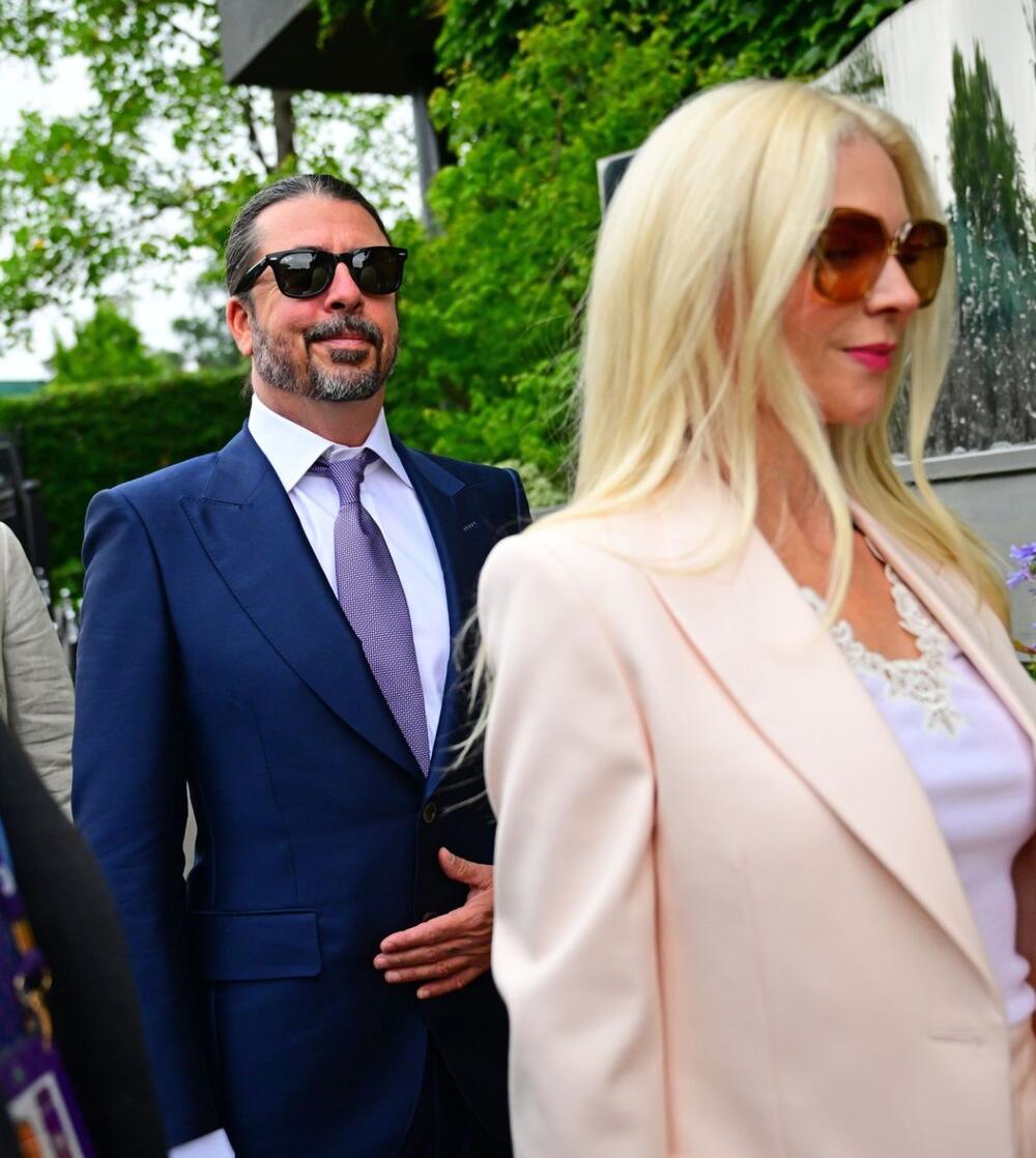 Dejv Grol na Vimbldonu sa suprugom Džordin Blam