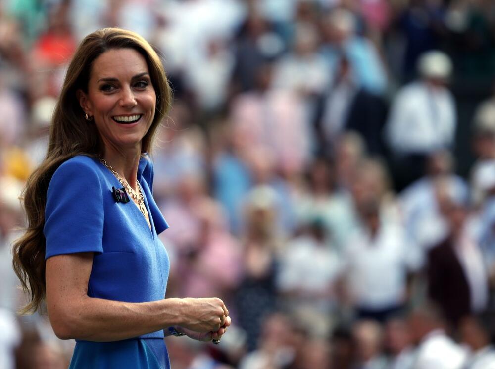 Kejt Midlton na Vimbldonu, posle finala u muškom singlu između Janika Sinera i Karlosa Alkaraza