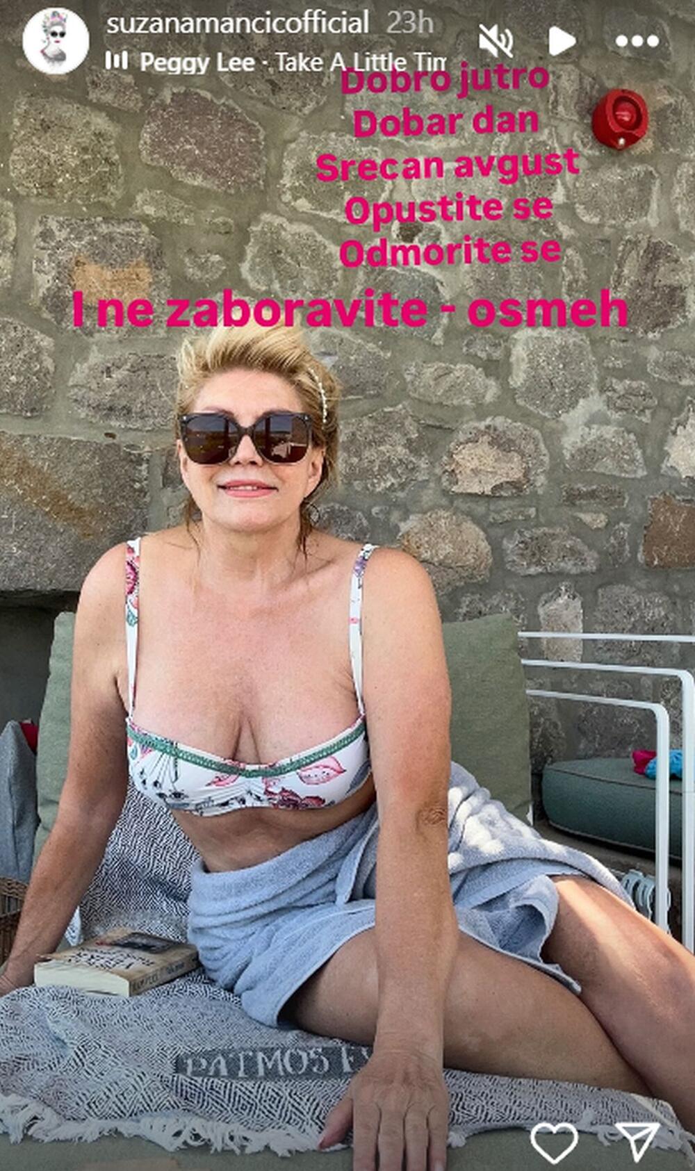 Suzana Mančić izgleda besprekorno u 69. godini