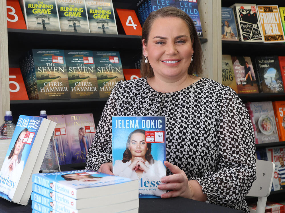 Jelena Dokić prilikom promocije svoje knjige 2023. godine