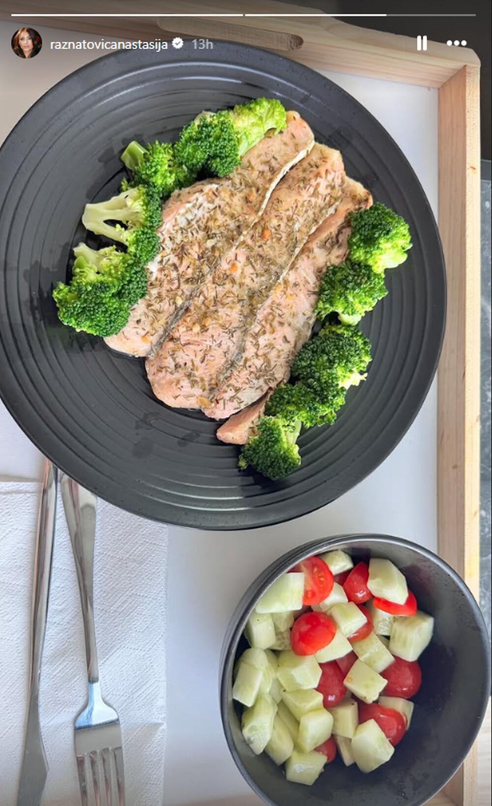 RUČAK ANASTASIJE RAŽNATOVIĆ POSLE TERETANE 