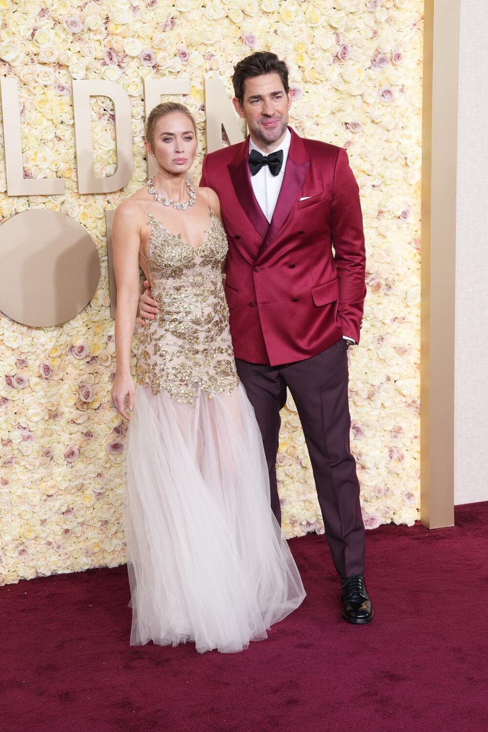 Džon Krasinski i Emili Blant na dodeli Zlatnih globusa
