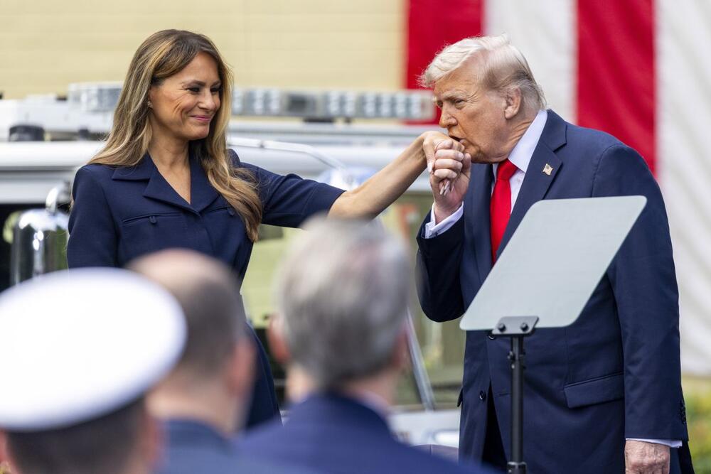 Melanija i Donald Tramp na komemoraciji stradalima u Pentagonu tokom napada 11. septembra  2001.