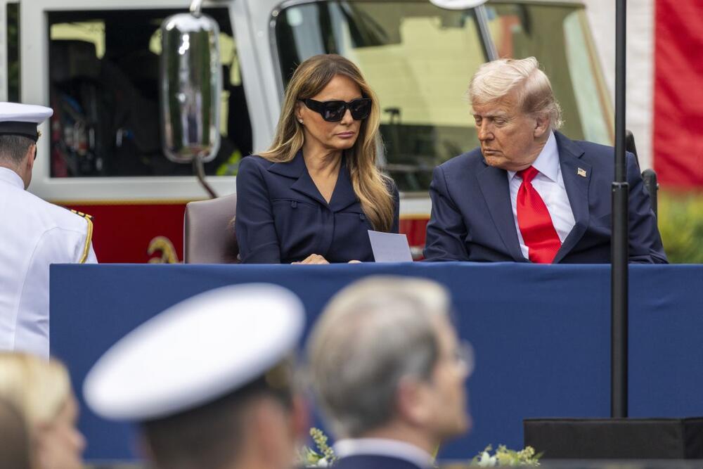 Melanija i Donald Tramp na komemoraciji stradalima u Pentagonu tokom napada 11. septembra  2001.