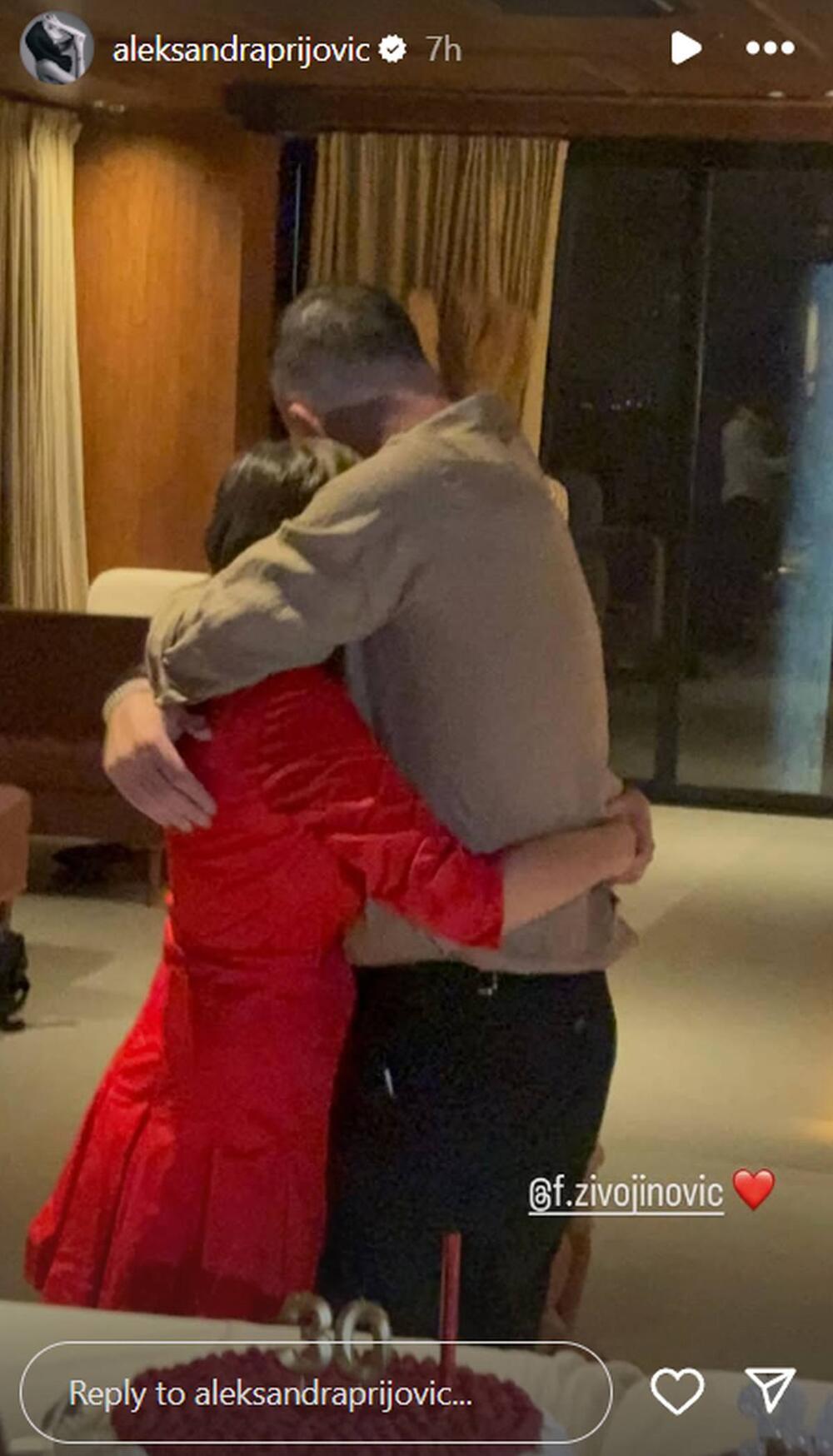 Aleksandra Prijović i Filip Živojinović na proslavi pevačicinog 30. rođendan