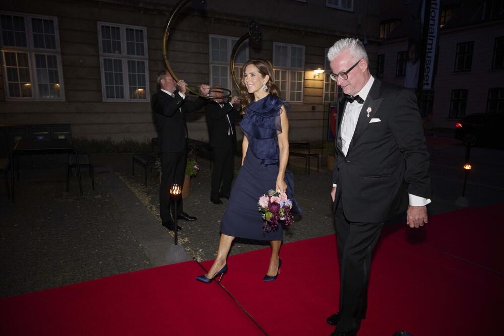 <p>Kraljica Meri od Danske oduševila u dramatičnoj haljini sa volanima.</p>