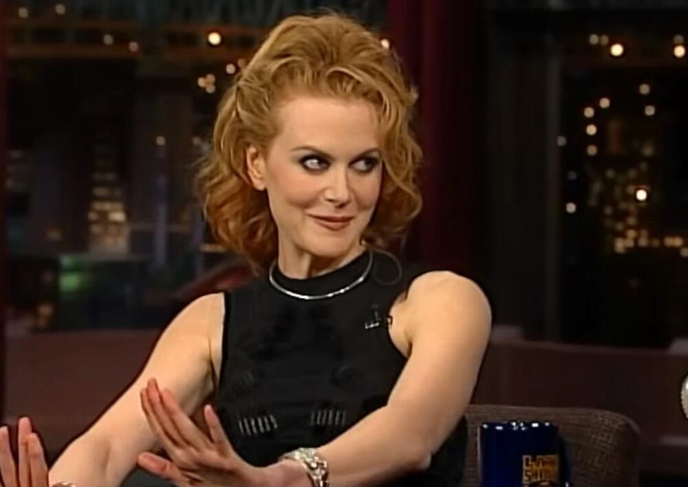 Nikol Kidman u emisiji Dejvida Letermana 2001, tokom promocije filma 'Duhovi u nama'