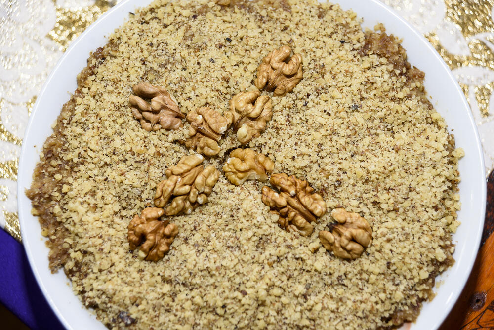 Žito za slavu s krstom od oraha