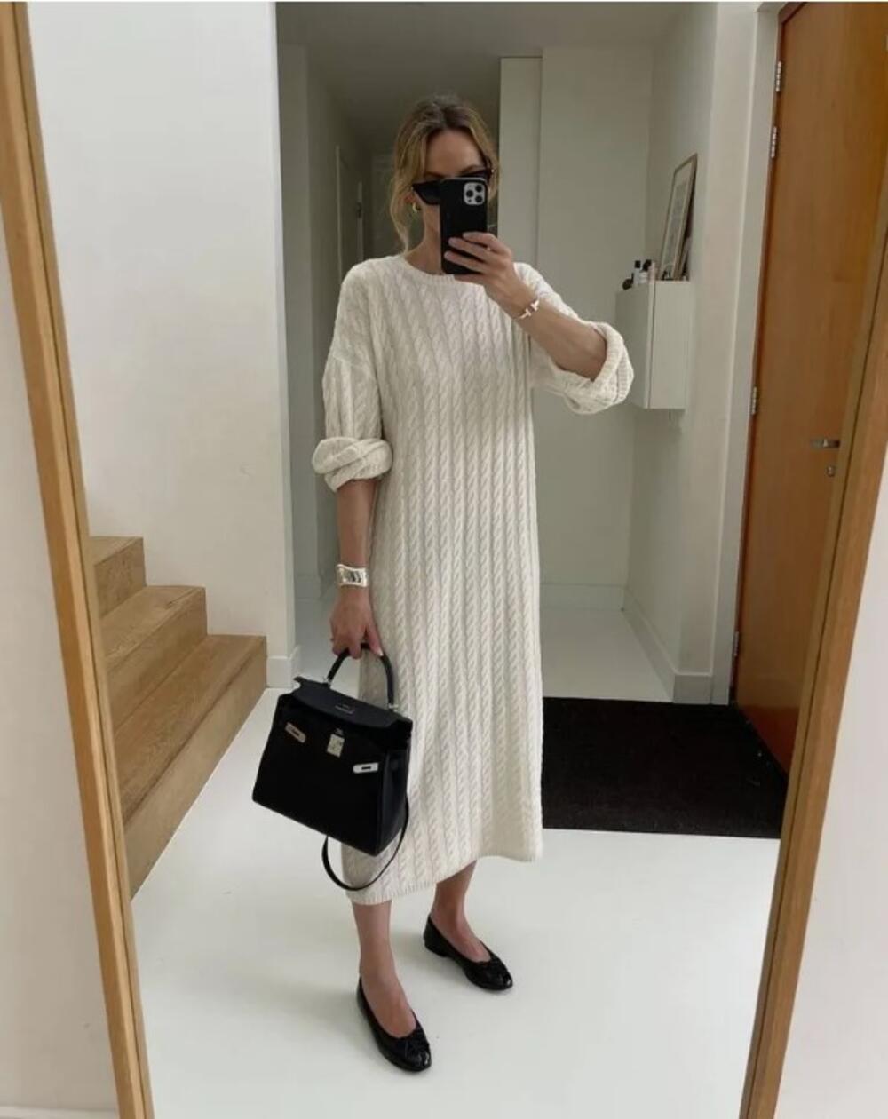 Stajling sa džemper-haljinom