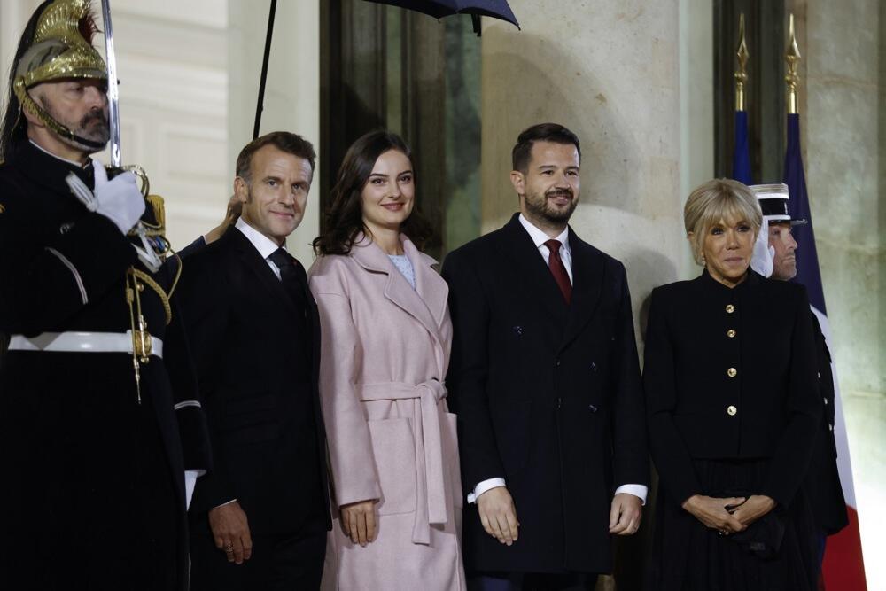 Emanuel Makron, Milena i Jakov Milatović i Brižit Makron