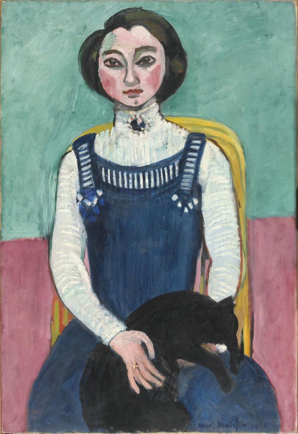 Portret 'Margerit sa crnom mačkom' (Marguerite au chat noir, 1910)
