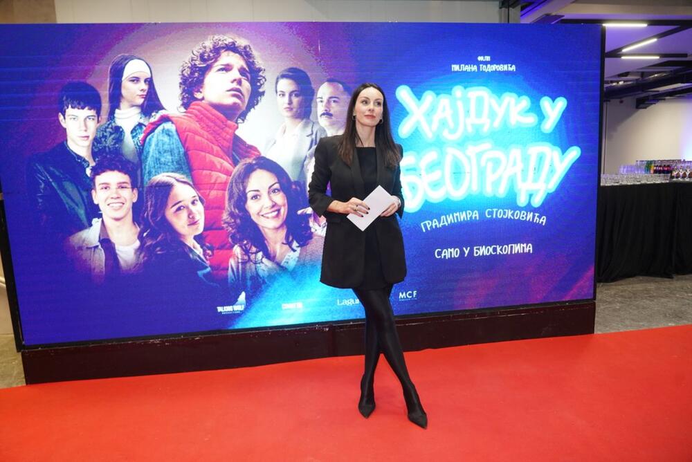 Sloboda Mićalović na premijeri filma "Hajduk u Beogradu"