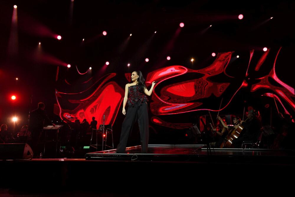 <p>U odličnom provodu uživalo se sinoć u Sava Centru, a lepa pevačica nije štedela ni kada je njen autfit za ovu važnu noć bio u pitanju </p>