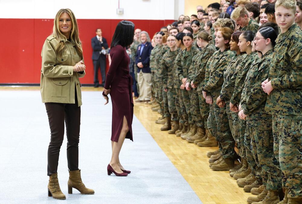Melanija Tramp u vojnoj bazi u Severnoj  Karolini