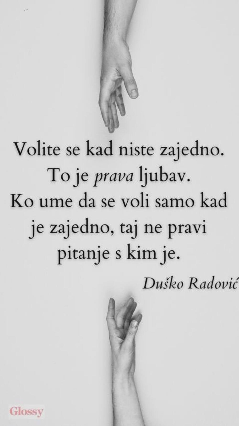 Citat Duška Radovića o ljubavi