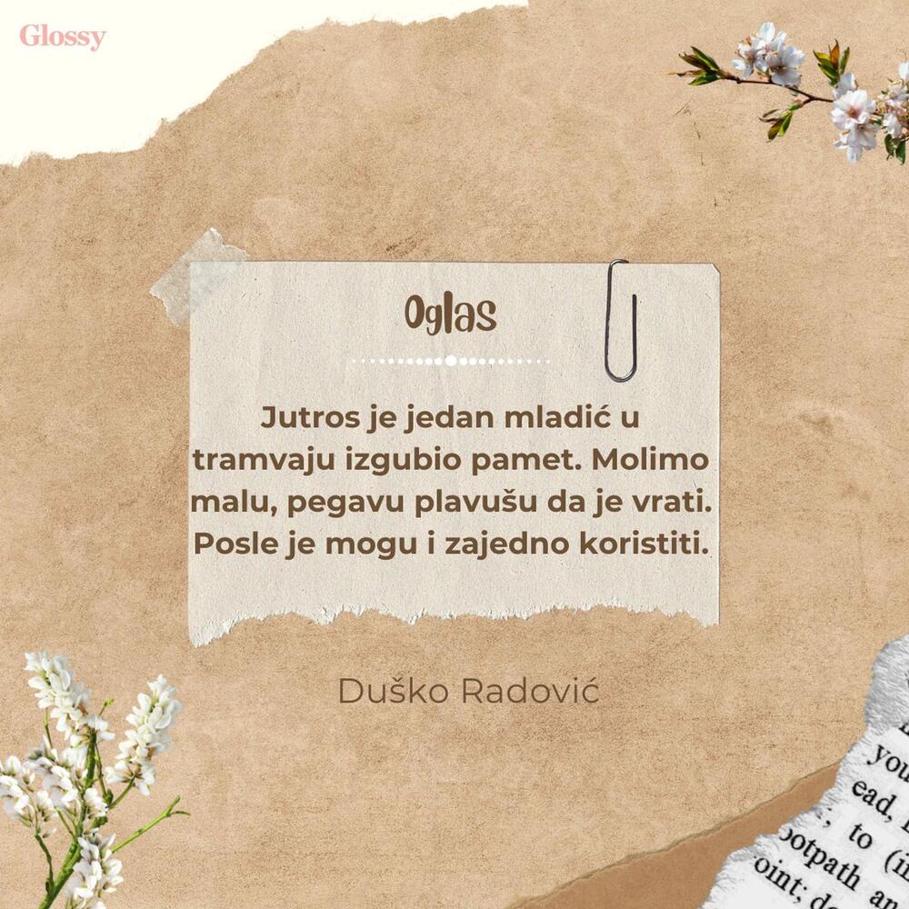 Citat Duška Radovića o ljubavi