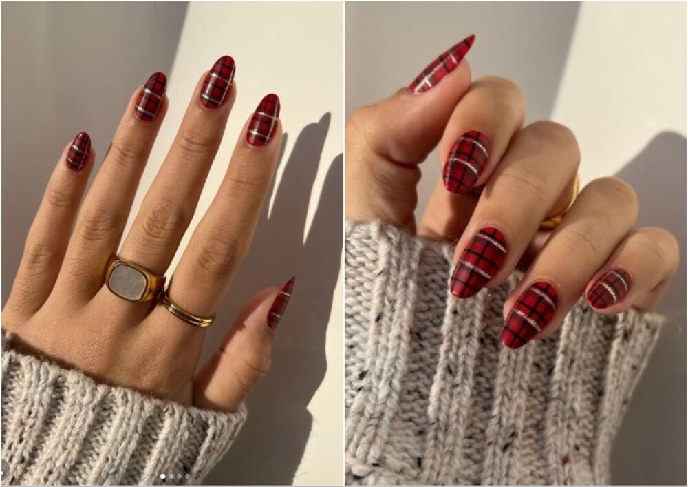 Karirani manikir za prazničnu sezonu