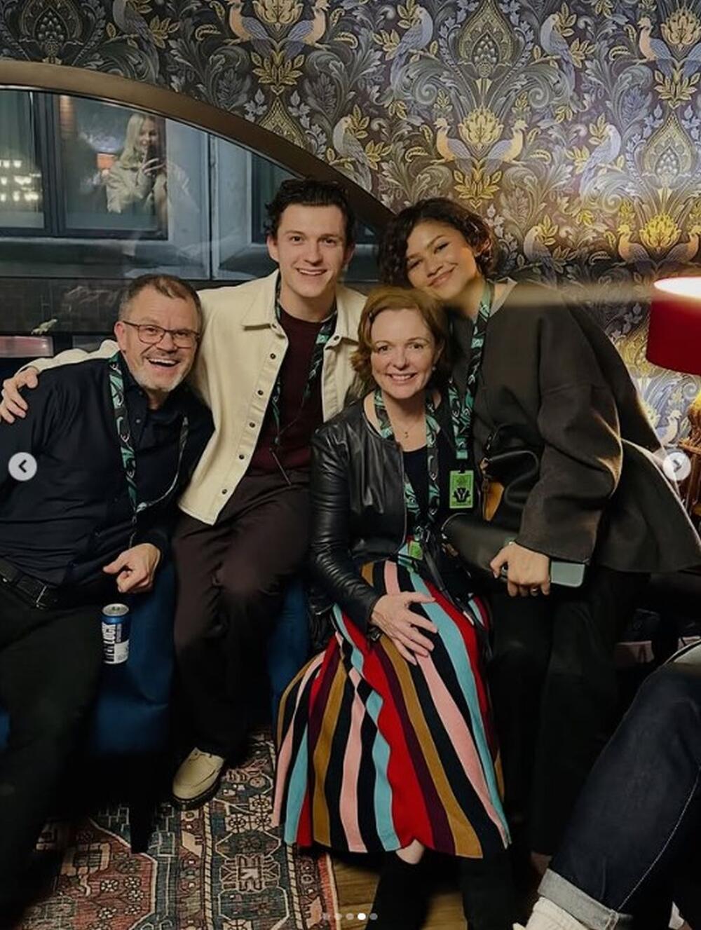 Tom Holand i Zendeja s njegovim roditeljima