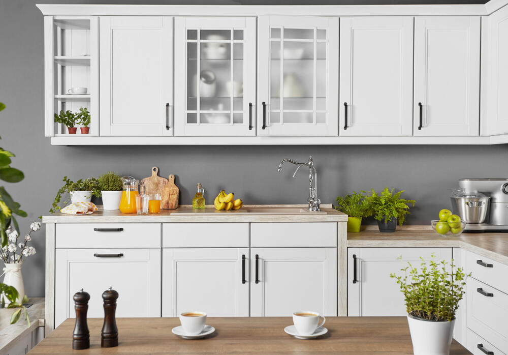 Bela kuhinja s mat frontovima