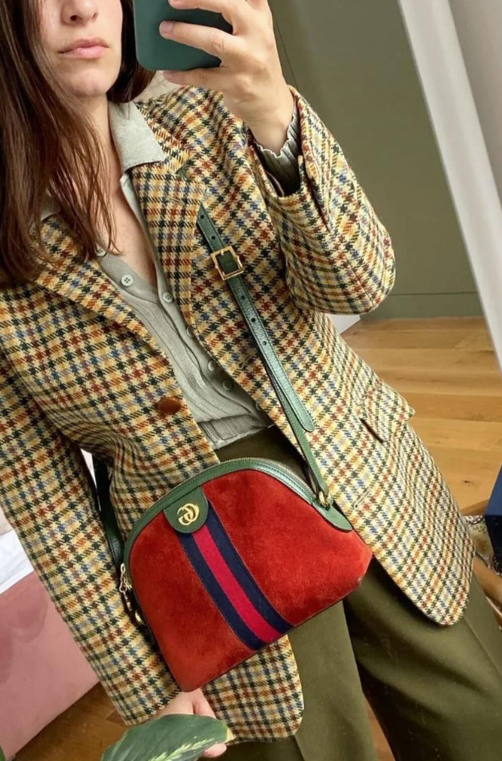 Gucci, Second hand, Polovne stvari, Kupovina, Šoping, Torba, Tašna, Karirani sako