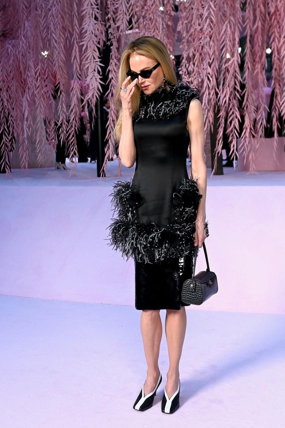 <p>Glumica Nikol Kidman pojavila se na Nedelji visoke mode u Parizu u haljini koja je imala sve: perje, šljokice, peplum i pencil suknju, ali dan kasnije, svi pričaju o njenim cipelama. Pogledajte zašto.</p>