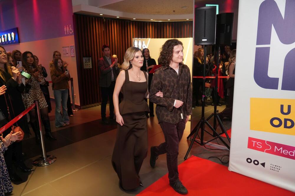 Glumica Anđela Kribl i glumac Mladen Lero na premijeri filma "Biće novih leta"