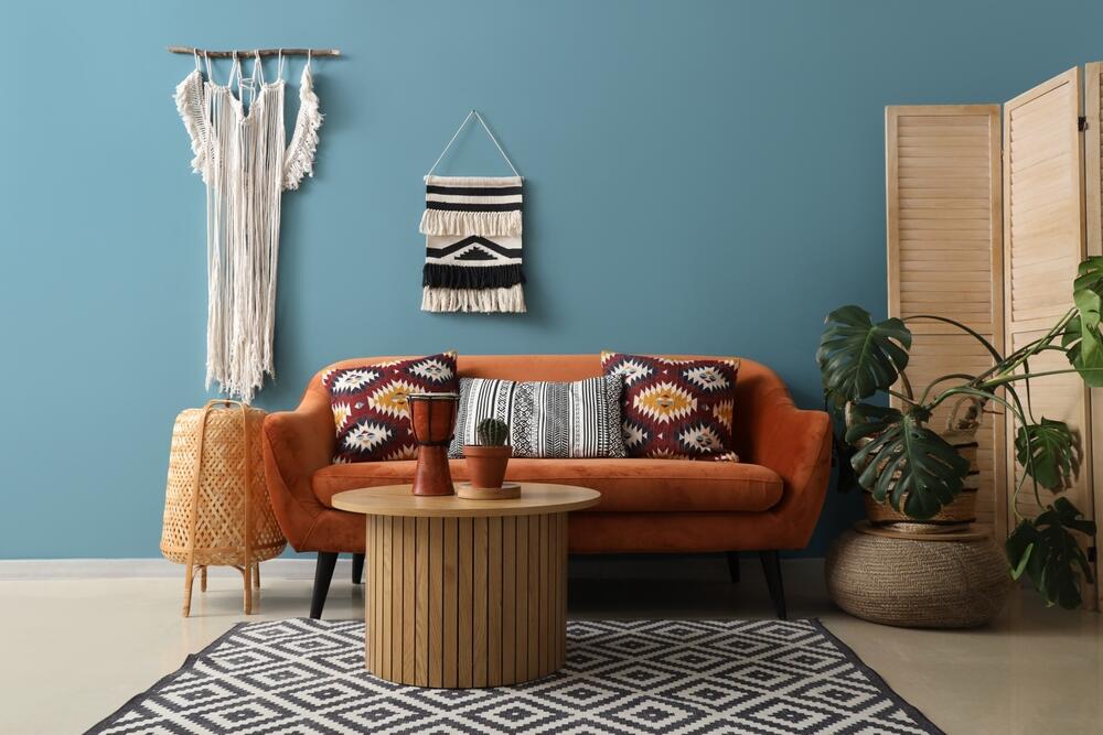 Ugao u boho dnevnoj sobi