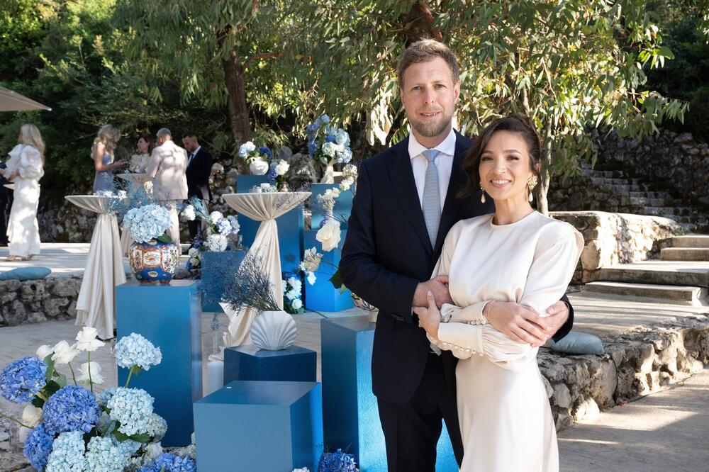 Princ Leka II od Albanije i Berta Celibaši na svojoj veridbi u oktobru 2025. godine