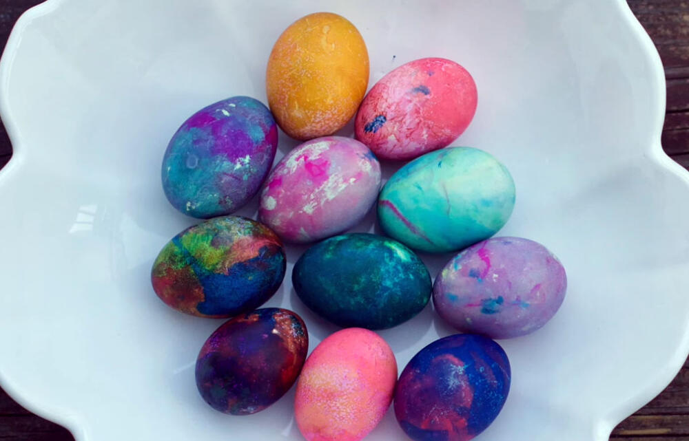 Farbanje jaja šlagom