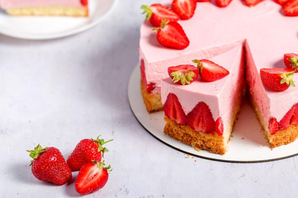 Torta sa jagodama, ilustracija