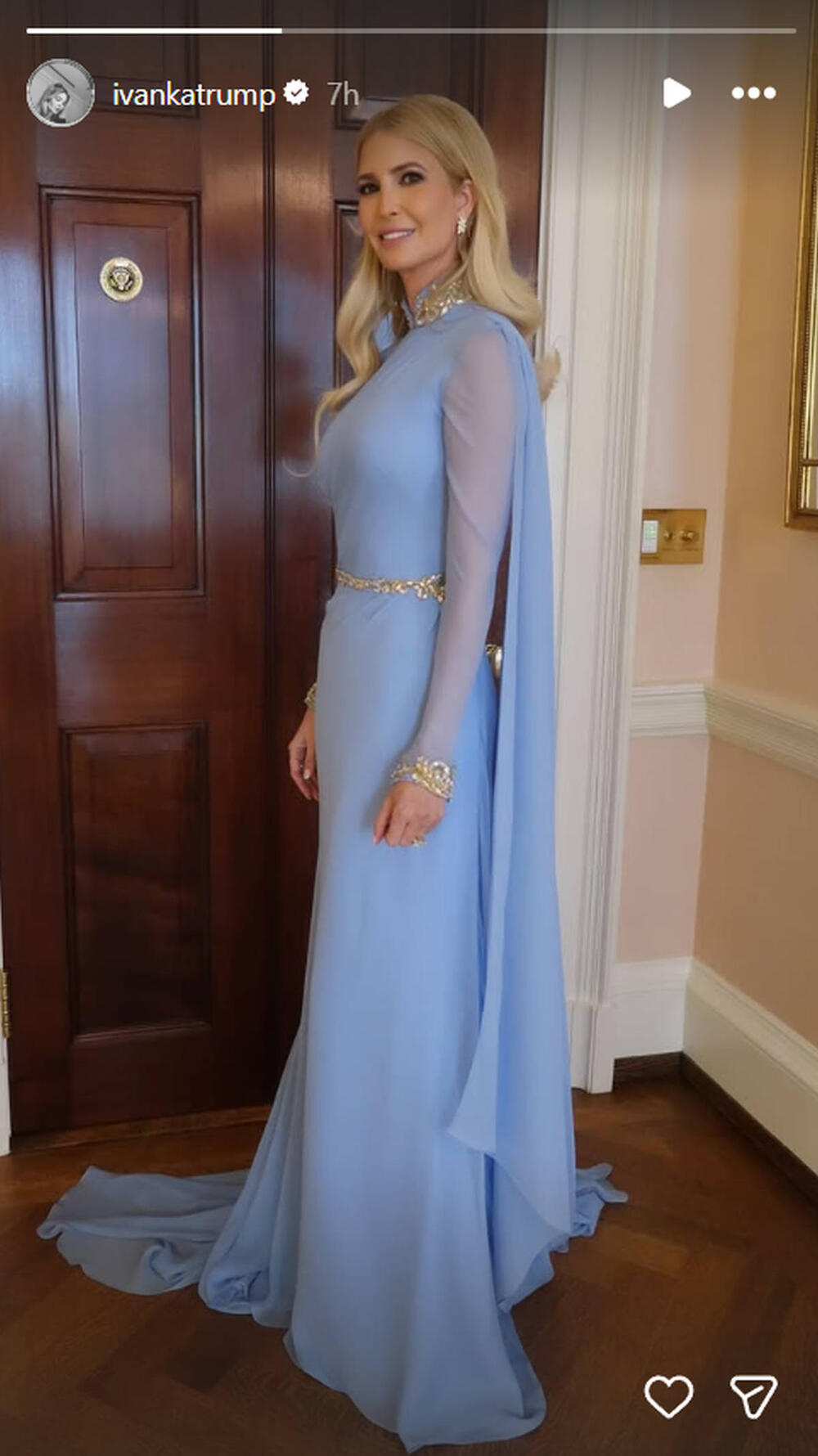 Ivanka Tramp na državnoj večeri u čast britanskog kralja Čarlsa i kraljice Kamile u Beloj kući