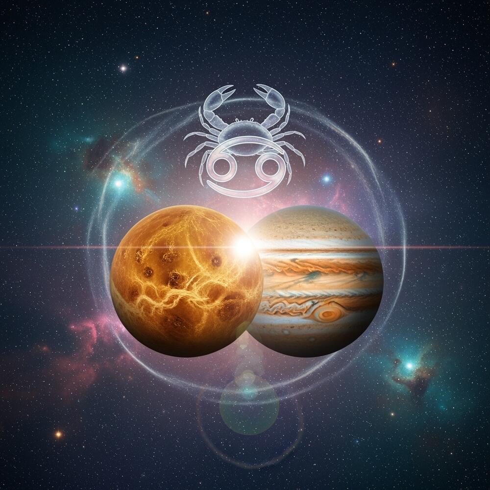 Konjukcija Venere i Jupitera u Raku