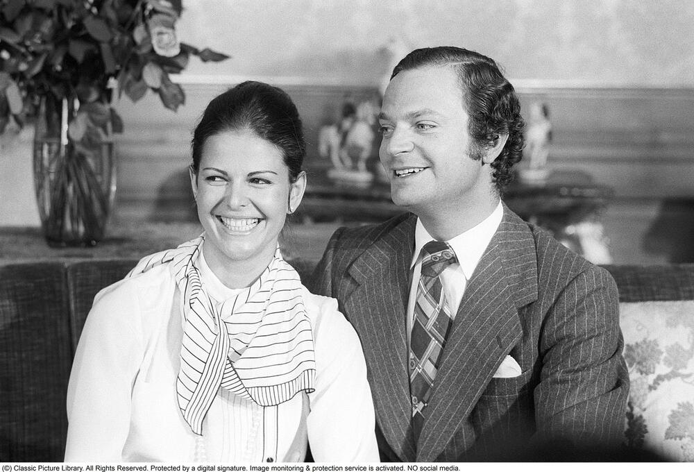 SIlvija i Karl Gustaf tokom zajedničkog intervjua posle veridbe